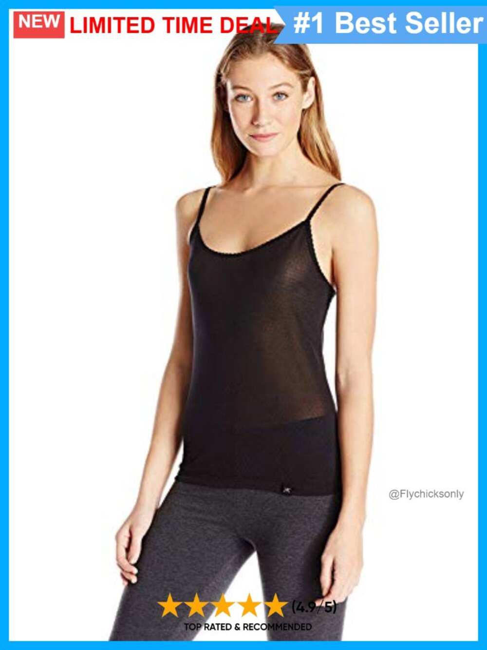 100% Filament Silk Pointelle Camisole Thermoregulating Base Layer Tank